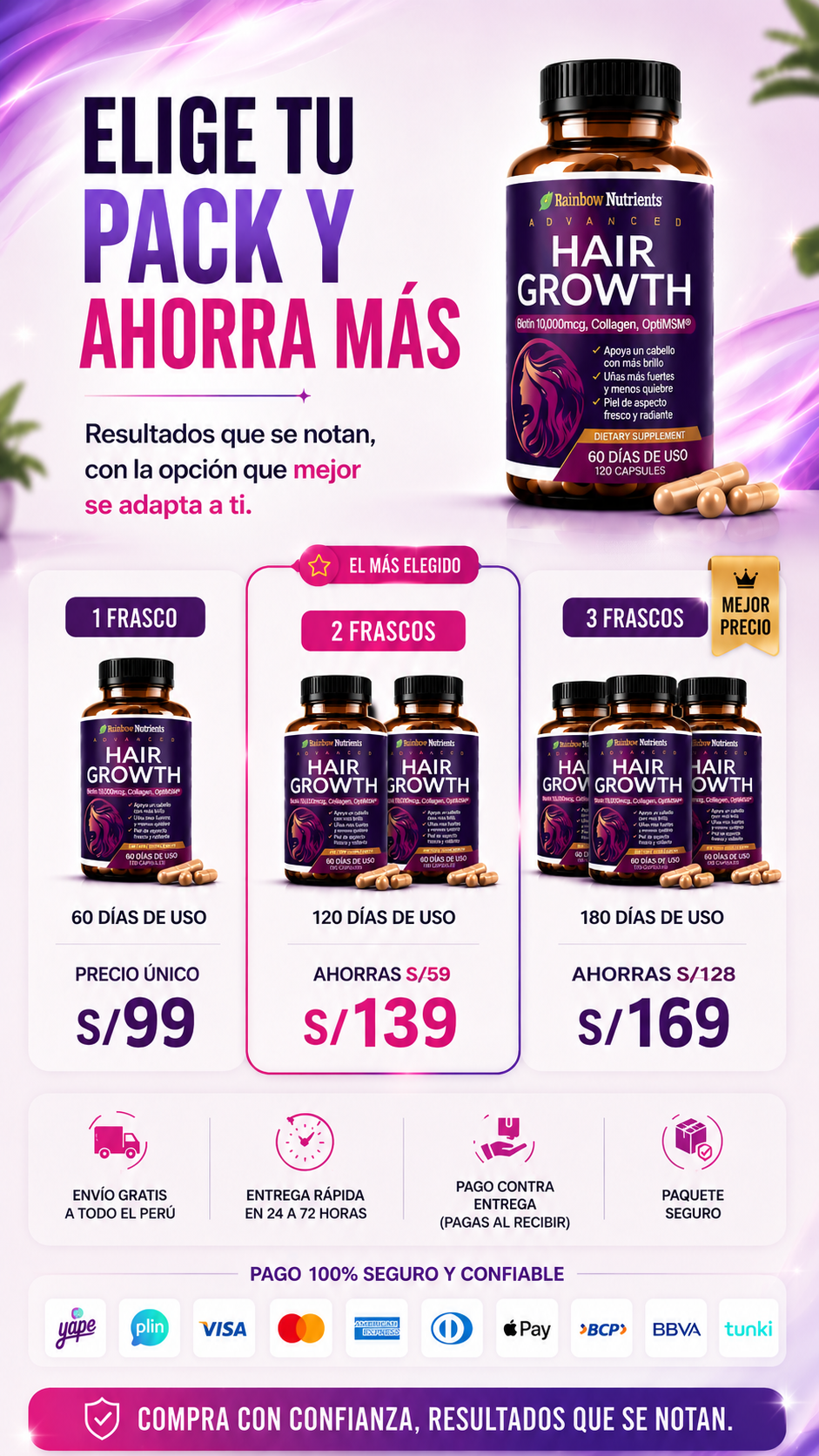Hair Growth - Rainbow Nutrients